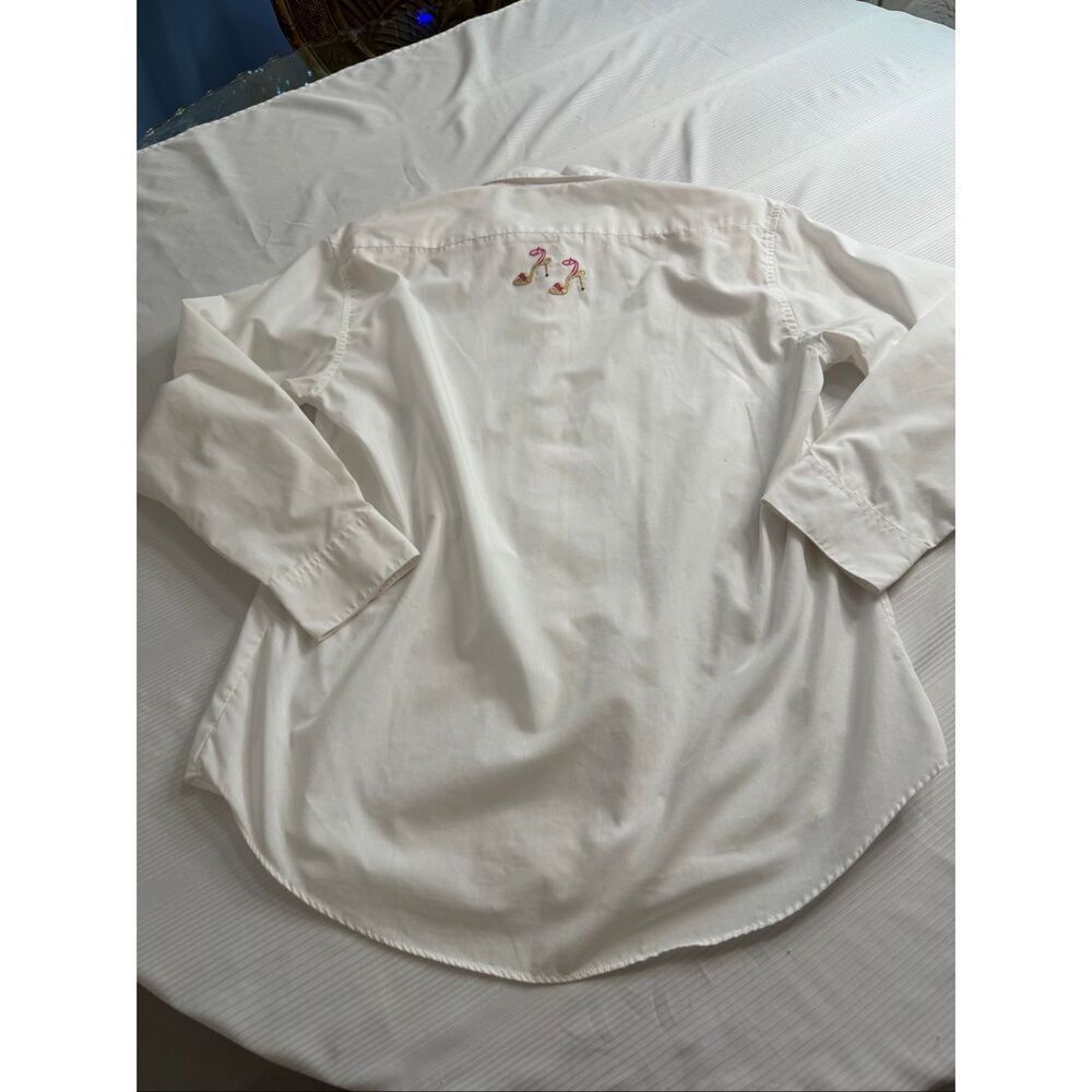 Tia 90s Vintage Women’s High Heel Button Up Shirt Size Large - Picture 9 of 11